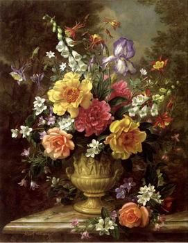 unknow artist Floral, beautiful classical still life of flowers.112 oil painting picture